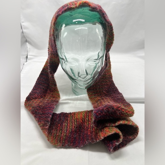 Handmade Multicolor Knit Scarf - Picture 3 of 3